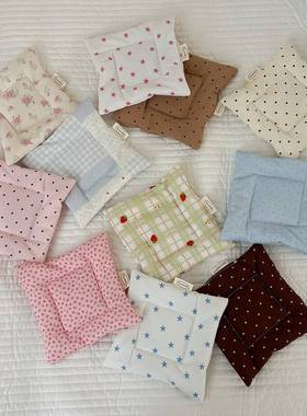 TJJ丨韩系ins清新波点夹棉杯垫隔热厨房垫家居桌面装饰饰品垫方形