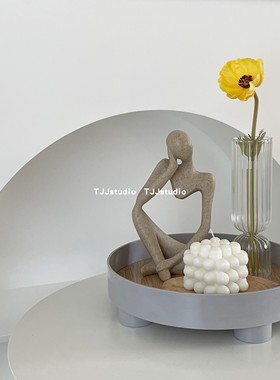 instjj同款香薰蜡烛储物盘桌面