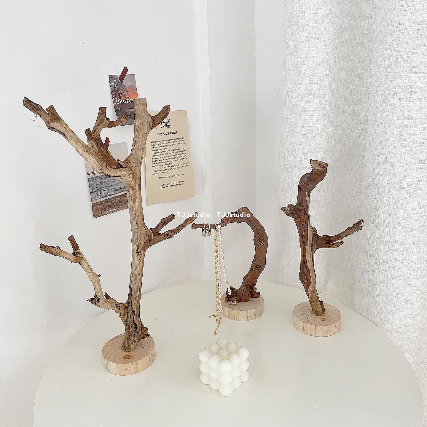 原木树杈树枝摆件ins冷淡风