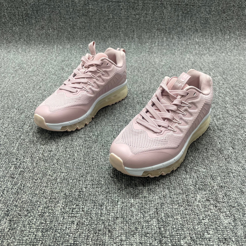 外贸出口原单尾货全掌气垫鞋底女士款春季透气网面运动鞋休闲慢跑