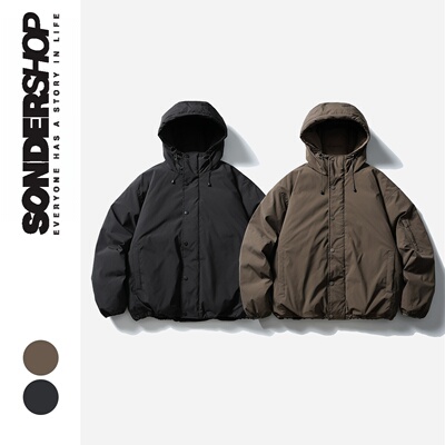 SONDER SHOP 羽绒服男冬季新款户外保暖防寒连帽日系