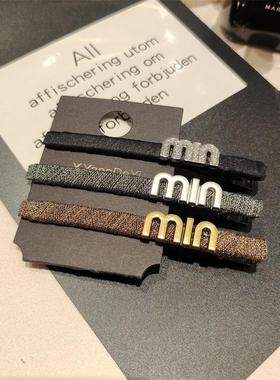复古高级感气质min手工缠布鸭嘴夹头饰品2024新款八字侧边碎发夹