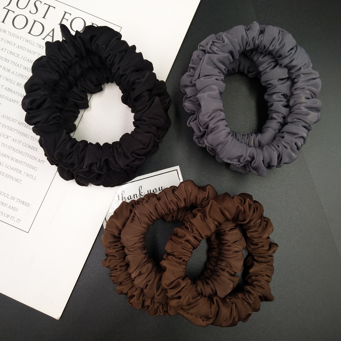 简约纯色布艺大肠圈头绳