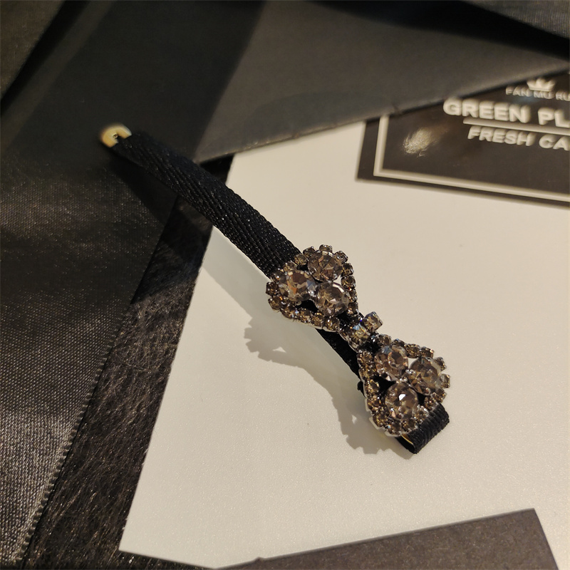 发夹水晶气质简约边夹