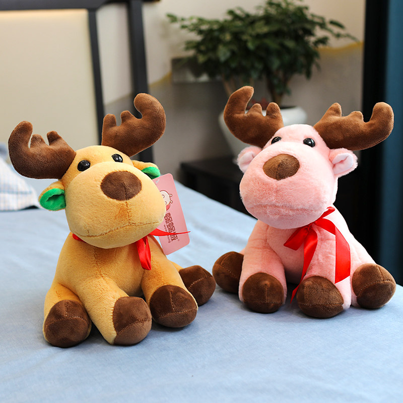 清仓圣诞小鹿公仔毛绒玩具麋鹿驯鹿平安夜装饰品圣诞节儿童礼物