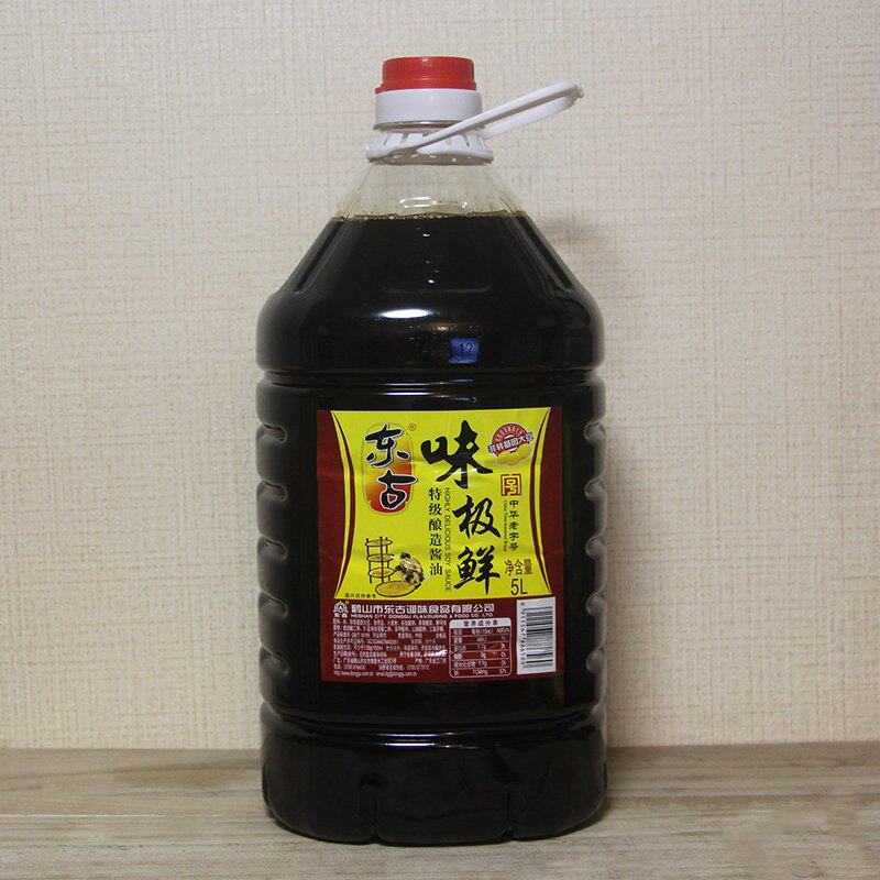 广东东古味极鲜酱油5l凉拌拌蘸食特级酿造桶装酱油包邮10斤炒菜