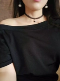 Ожерелье, черная цепочка до ключиц, чокер, аксессуар, короткая подвеска, четырехлистный клевер