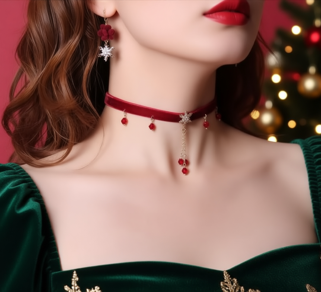 蝴蝶结低领脖子饰品网红珍珠项链