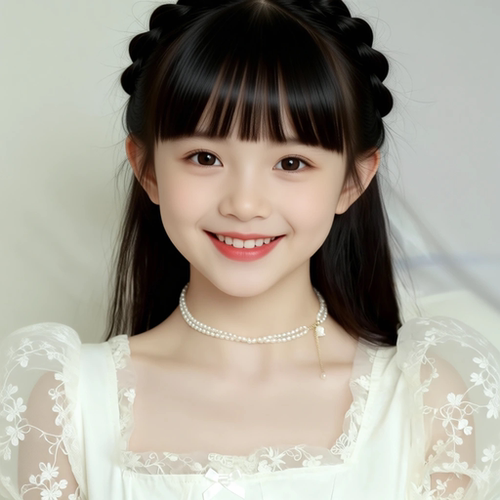 儿童珍珠项链女童生日宴会主持人超仙白色铃兰花锁骨链公主配饰