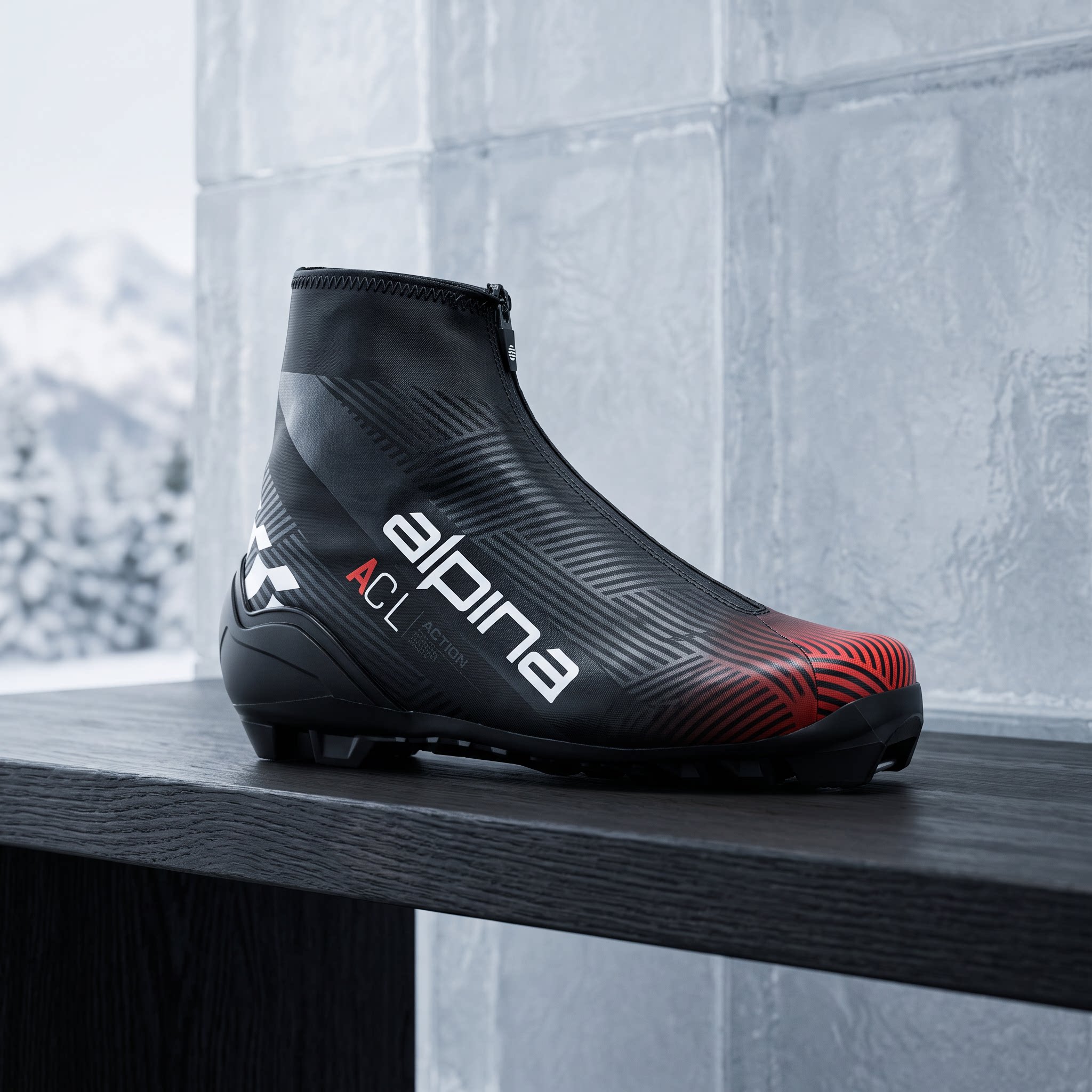 alpina 男士专业越野滑雪靴防水保暖双板滑雪靴