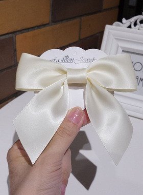 jisoo金智秀同款黑色蝴蝶结发夹边夹少女日韩发圈发卡马尾夹发饰