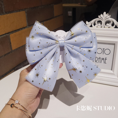 星星纯手工网纱发夹宫廷蝴蝶结