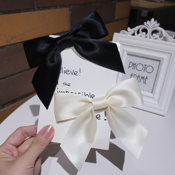 jisoo同款黑白色发夹头饰蝴蝶结