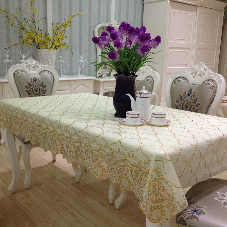 防水防油防烫欧式塑料长方形台布