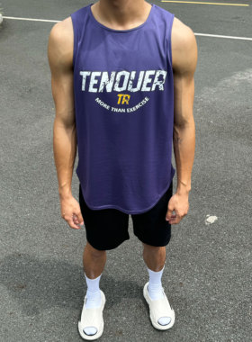 美式速干背心T恤坎肩TENOVER训练篮球背心投篮跑步健身运动男
