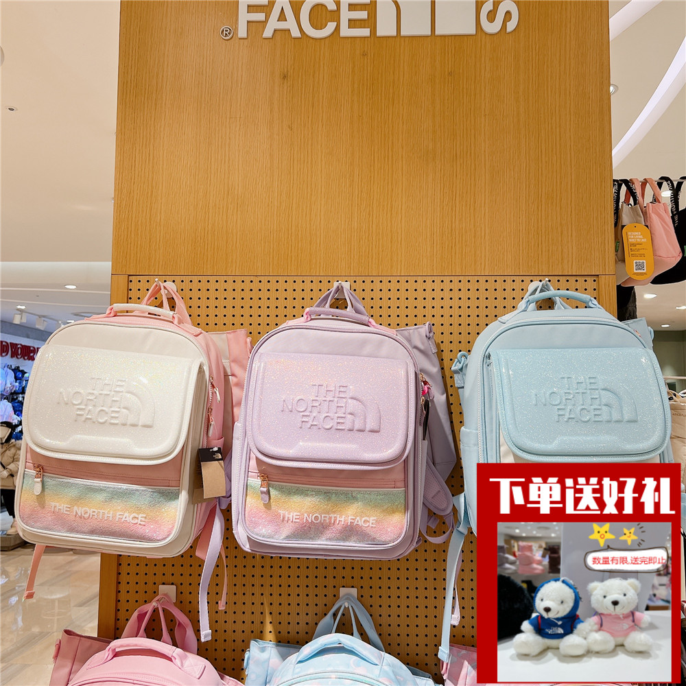 低年级~THE NORTH FACE北面儿童双肩包+辅助包韩国代购25四季书包