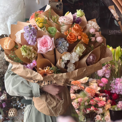 一岁一礼花束成人礼玫瑰花diy