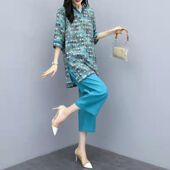 套装 休闲时尚 女 两件套上衣阔腿裤 清仓捡漏专柜撤回大牌外贸大码