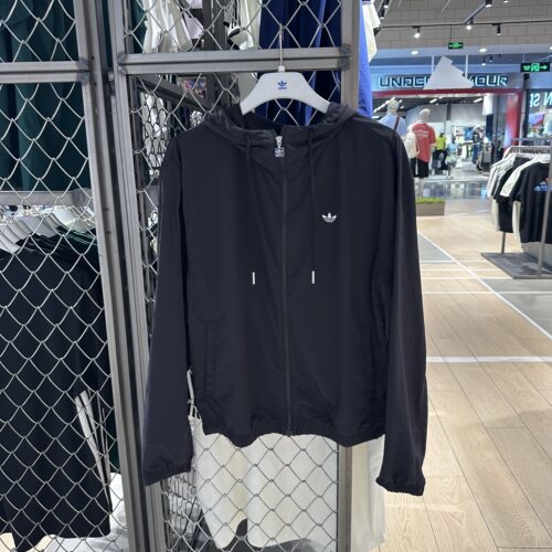阿迪达斯三叶草男连帽复古夹克