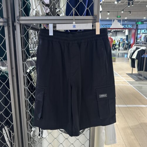 adidas三叶草男透气工装五分裤