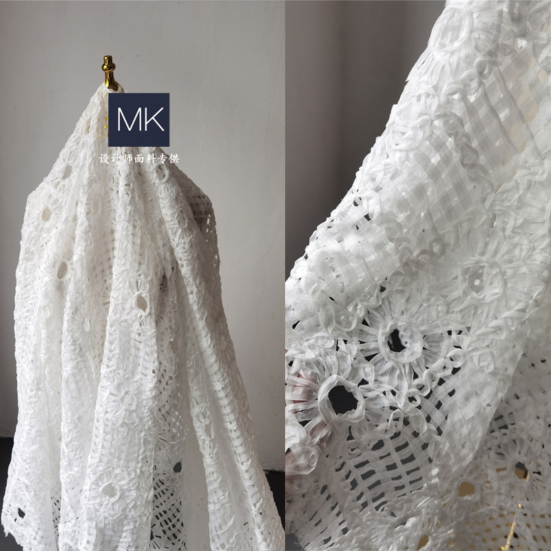 diy圆形镂空立体肌理服装绣花