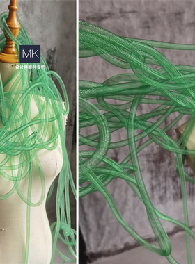 原创自然绿色抽象管子1公分diy立体可塑性装饰配件设计辅料材料管