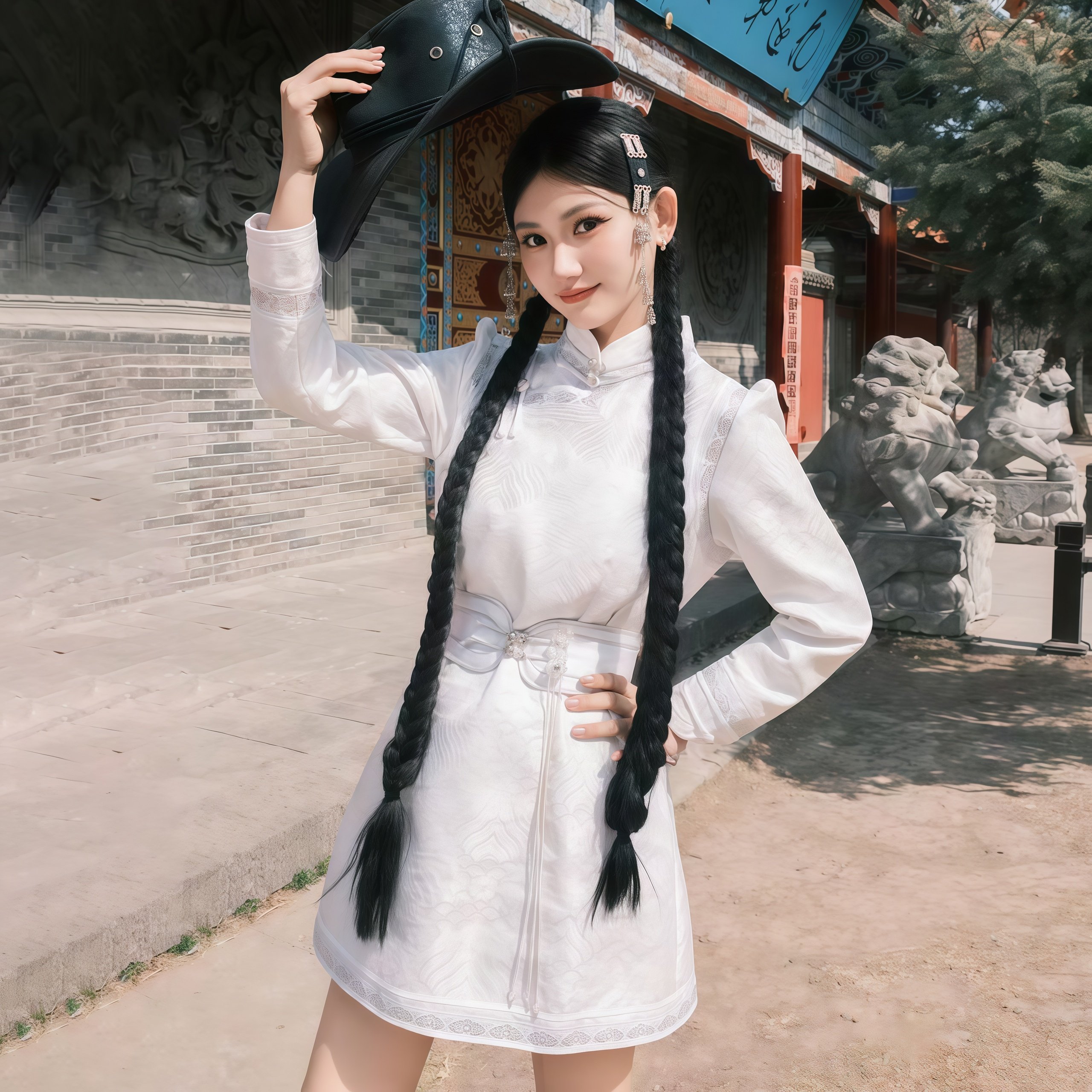 蒙古族服装蒙古袍短款舞台演出服装新款蒙古少女旅拍写真摄影服饰