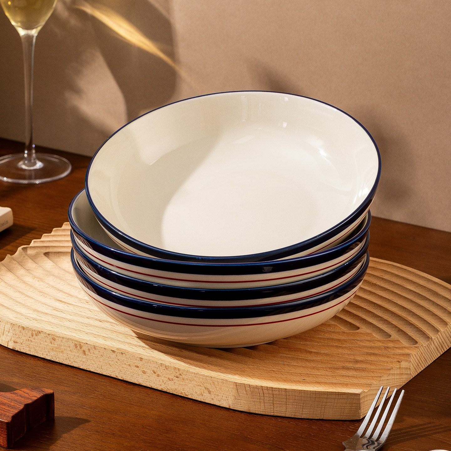 盘子家用菜盘2025新款高级感陶瓷大号菜碟子加厚深盘碗盘餐具套装,餐饮具,盘,淘宝优惠券,粉丝福利购,淘宝优惠卷