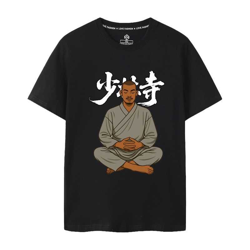 新款短袖T恤马刺城市款标志文班亚马少林寺纯棉大码衣服趣味运动