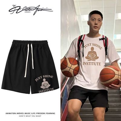 中国男篮胡明轩生日款宽松短裤夏季休时尚运动舒适男女同款潮