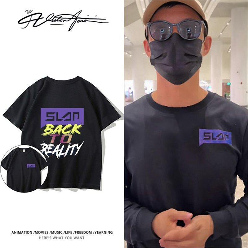 赵鸿刚通背拳传人ufc扇耳光大赛同款印花短袖T恤男女夏季运动潮