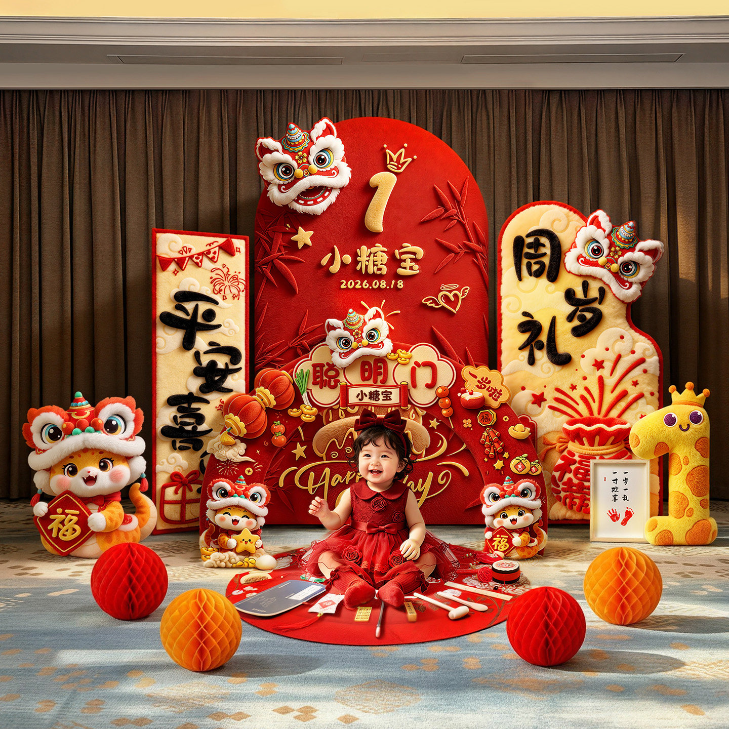 周岁生日布置全套省时省心省钱图片