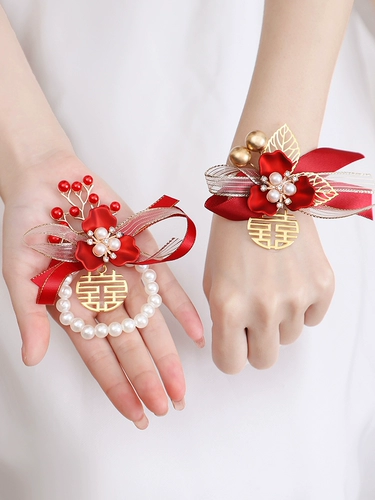 Цветок на запястье для невесты, корейское платье подружки невесты, для подружки невесты, изысканный стиль