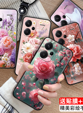 luckrider适用于红米note13pro+高颜值hongmi春日繁花redmi13pro+手机保护套23090ra98c软胶防摔hmnote13por+