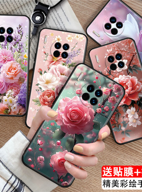 luckrider适用于华为mate30潮流新品huawei软胶手机外壳。魅特30时尚新款tas-al00国韵复古mate30e好看繁花ma