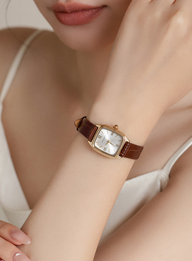 2025新款瑞士正品时尚手表女小方糖简约气质防水进口石英真皮休闲