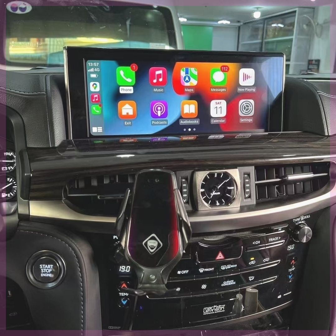 08-21款雷克萨斯LX570升级12.3寸中控导航大屏 carplay 360全景