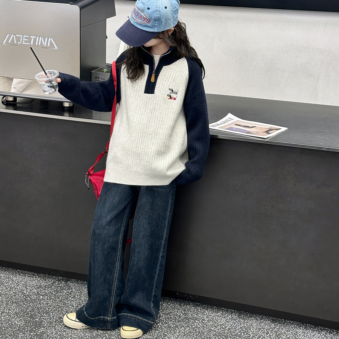 女童立领毛衣秋冬款2025新款大童儿童冬装女孩超好看针织打底上衣,童装/婴儿装/亲子装,毛衣/针织衫,淘宝优惠券,粉丝福利购,淘宝优惠卷