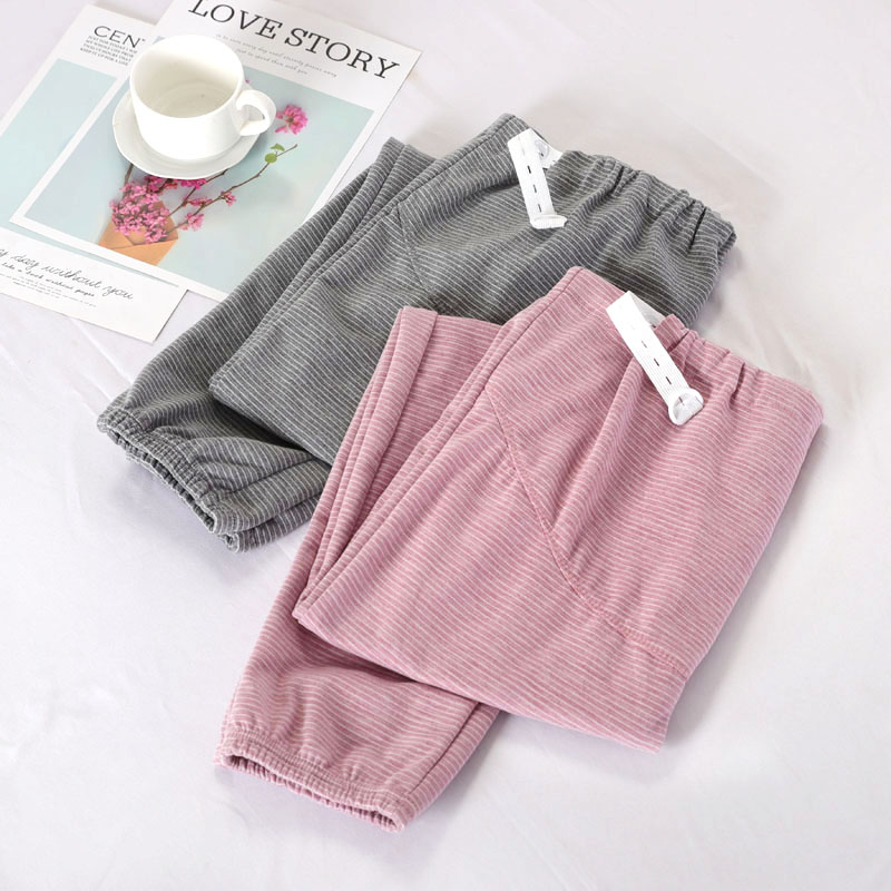 秋冬季德绒大码宽松保暖孕妇睡裤