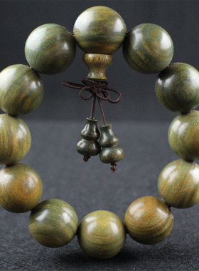 美洲绿檀木佛珠手串手链念珠沉香檀香木文玩手珠男女款108颗