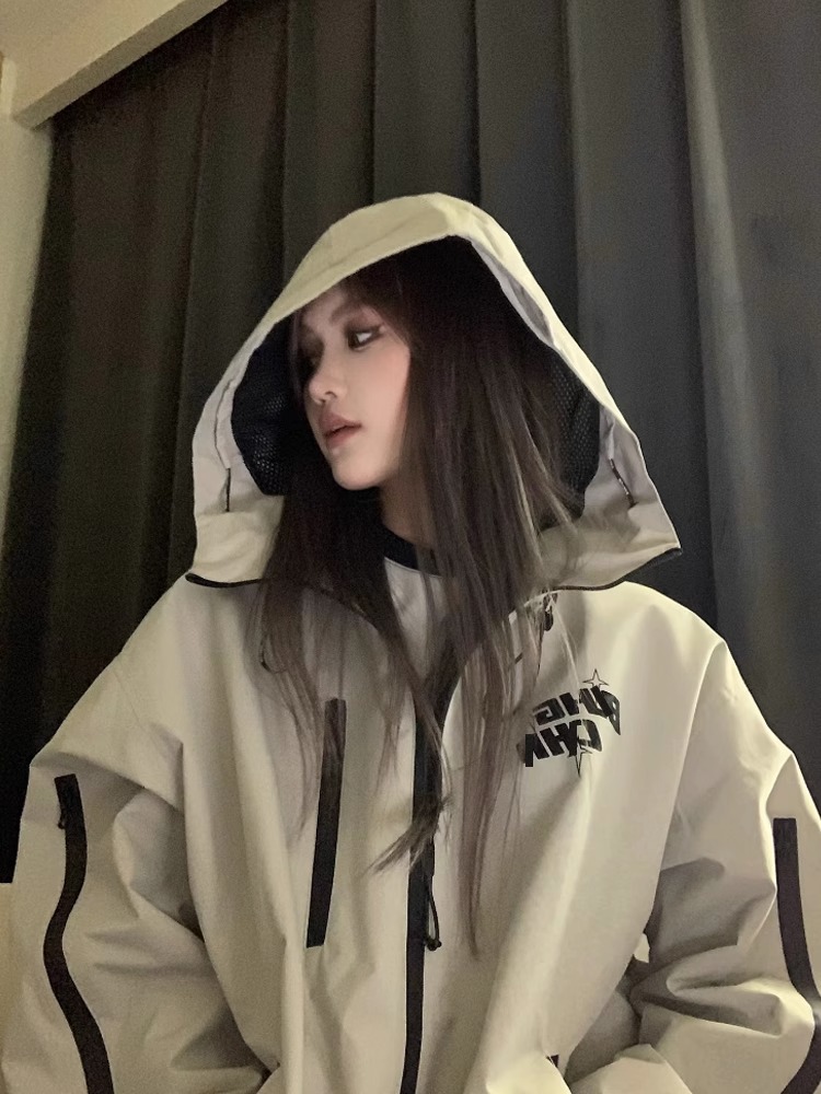 保罗男女美式高级感宽松冲锋衣风衣外套-第2张图片-提都小院