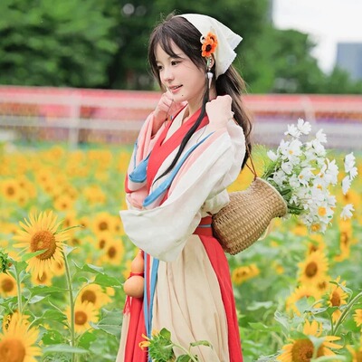 古风背篓道具竹编汉服拍照写真摄影儿童舞蹈表演小号藤编花篮采茶