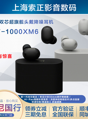 【新品上市】Sony/索尼WF-1000XM6 双芯超旗舰真无线蓝牙降噪耳机