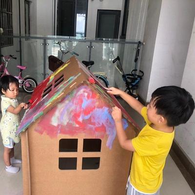 diy房间手工涂鸦纸壳儿童玩具