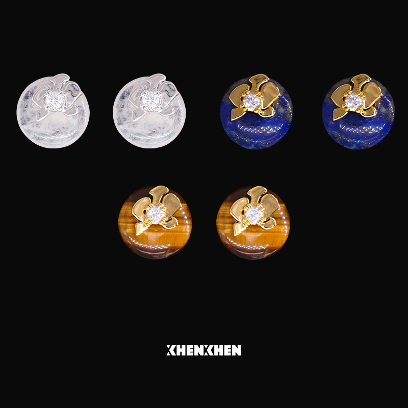 蝴蝶兰耳钉小众设计精致