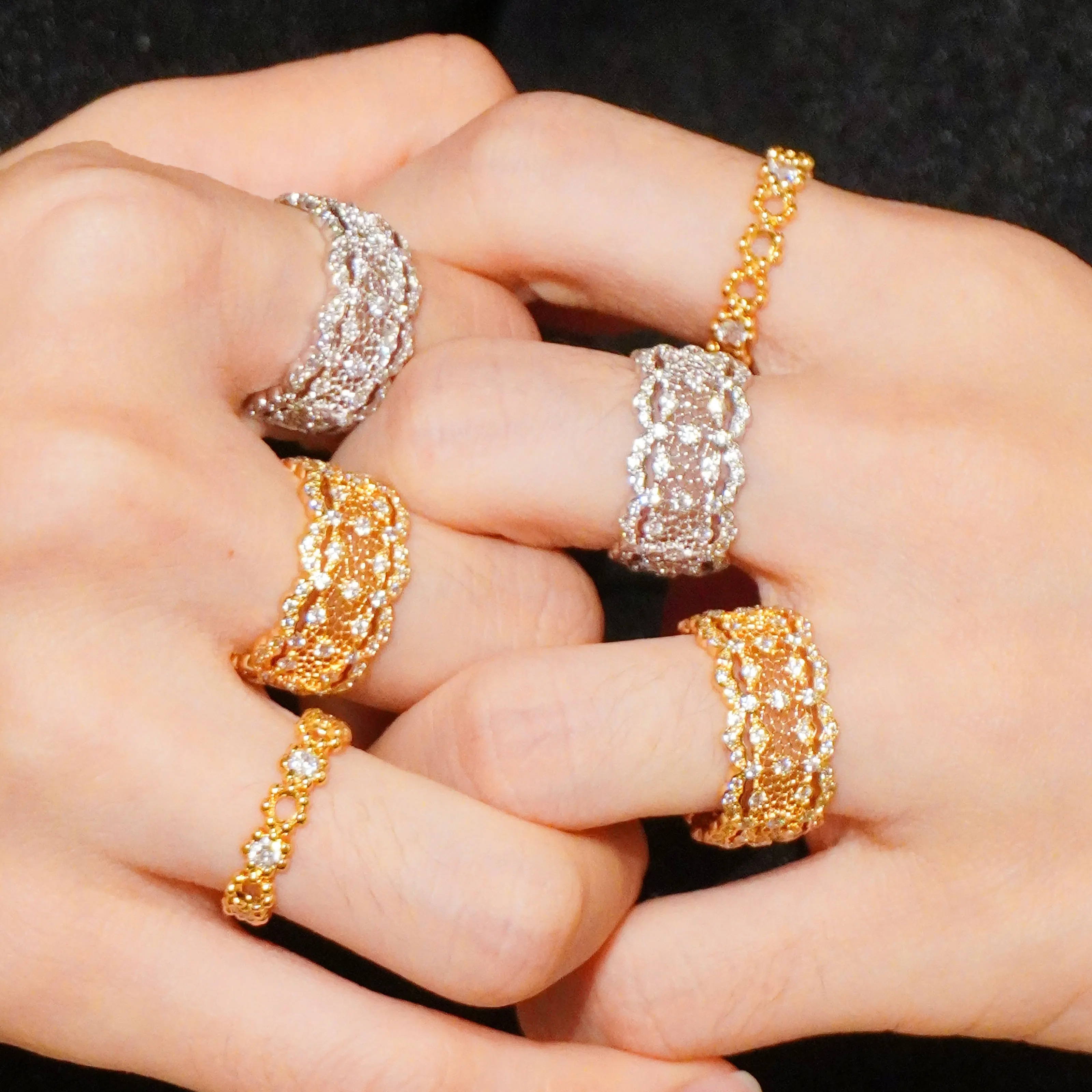 原创设计麻花戒指可调节高级感