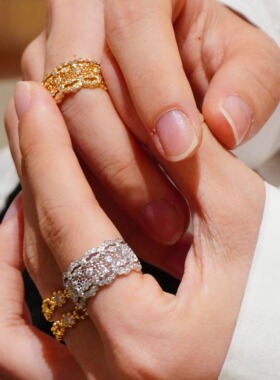 xhenxhen蕾丝系列郁可唯同款宽版戒指轻奢感高级感孙恩盛同款