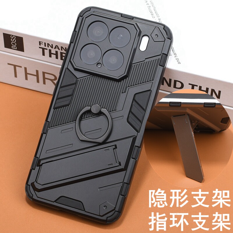适用小米15手机壳指环支架小米15Pro保护套xiaomi新款磨砂硬壳高级感15p全包防摔mi十五por个性创意铠甲外壳