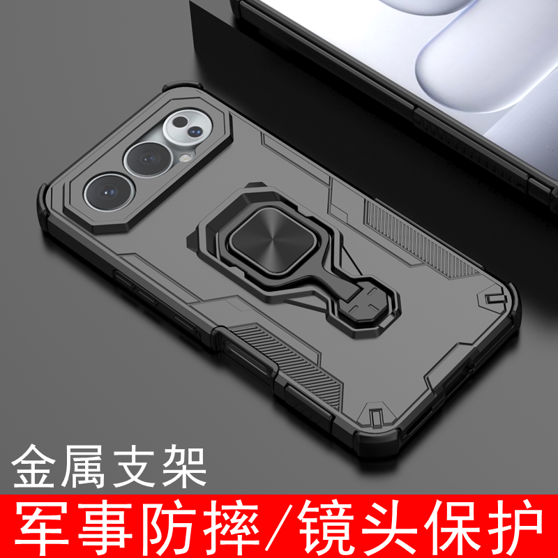 适用荣耀500手机壳壳Honor500Pro保护套气囊战术防摔MEY-AN00高端潮男MEP-AN00金属支架磨砂军事机能户外风