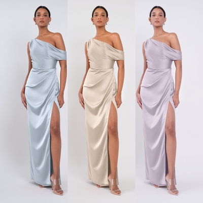 绝美姐妹团高级感缎面伴娘服礼服高级小众显瘦大码胖mm气质